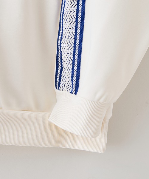 THRASHER(スラッシャー)の「【THRASHER/スラッシャー】ジャガードテープ サイドライン ジャージトラックジャケット(ジャージ・メンズ・ホワイト/ブラック・MEDIUM/X-LARGE/LARGE)」の4枚目の写真