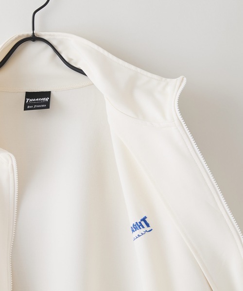 THRASHER(スラッシャー)の「【THRASHER/スラッシャー】ジャガードテープ サイドライン ジャージトラックジャケット(ジャージ・メンズ・ホワイト/ブラック・MEDIUM/X-LARGE/LARGE)」の7枚目の写真