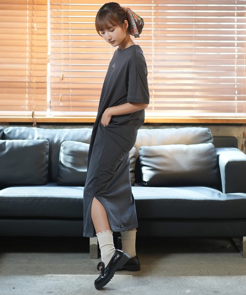 adidas(アディダス)の「adidas/アディダス スリーストライプワンピース KQD30(ワンピース・レディース・インディゴブルー/ブラック・L/M)」の9枚目の写真