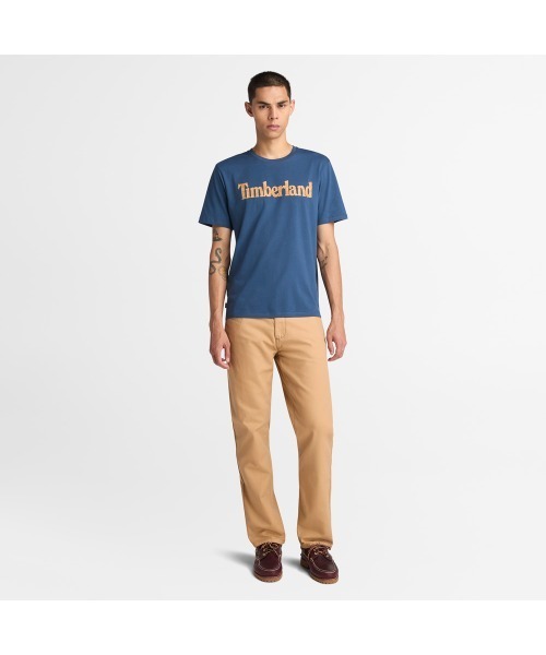 Timberland(ティンバーランド)の「メンズ 半袖 フローラル ワードマーク ロゴ Tシャツ(Tシャツ/カットソー・メンズ・ネイビー・XX-LARGE/XXX-LARGE/X-SMALL/X-LARGE/SMALL/MEDIUM/LARGE)」の2枚目の写真