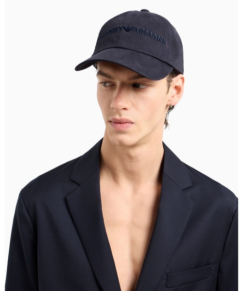 EMPORIO ARMANI(エンポリオアルマーニ)の「【エンポリオ アルマーニ】ベースボールキャップ エンポリオ アルマーニの刺繍(キャップ・メンズ・ブラック系/ネイビー・FREE)」の5枚目の写真