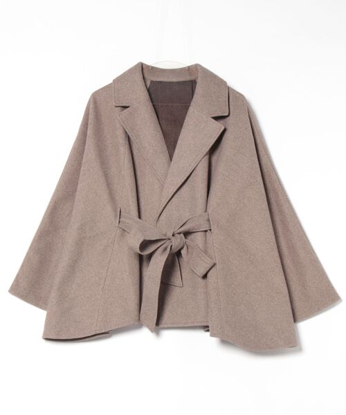 and it_（アンドイット）の「ポンチョコート（その他アウター・レディース・ベージュ/ブラウン/チャコール・M）」の3枚目の写真