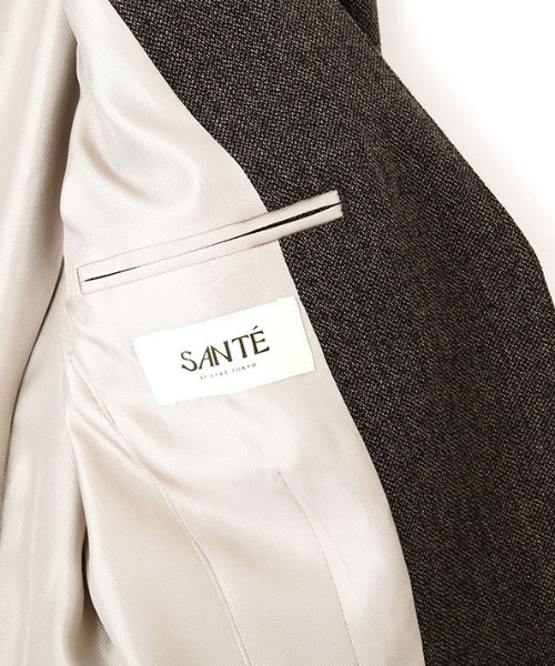 ジャケット・アウター sante by etre tokyo SANTEウエストシェイプノーカラージャケット(S GREY): アウター