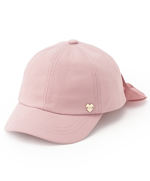 petit main（プティマイン）の「日除けリボン付きキャップ（キャップ・キッズ・ライトピンク/アイボリー/ベージュ/ブルー・54cm/50cm/52cm）」の4枚目の写真