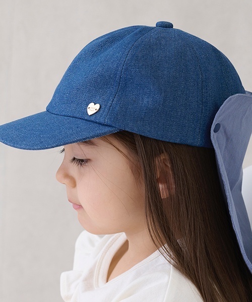 petit main（プティマイン）の「日除けリボン付きキャップ（キャップ・キッズ・ライトピンク/アイボリー/ベージュ/ブルー・54cm/50cm/52cm）」の10枚目の写真