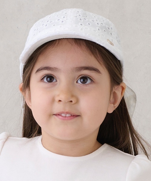 petit main（プティマイン）の「日除けリボン付きキャップ（キャップ・キッズ・ライトピンク/アイボリー/ベージュ/ブルー・54cm/50cm/52cm）」の13枚目の写真