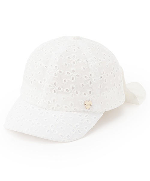 petit main（プティマイン）の「日除けリボン付きキャップ（キャップ・キッズ・ライトピンク/アイボリー/ベージュ/ブルー・54cm/50cm/52cm）」の17枚目の写真