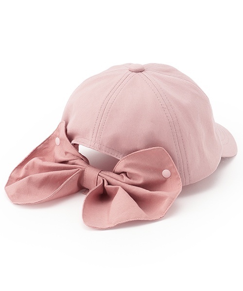 petit main（プティマイン）の「日除けリボン付きキャップ（キャップ・キッズ・ライトピンク/アイボリー/ベージュ/ブルー・54cm/50cm/52cm）」の22枚目の写真