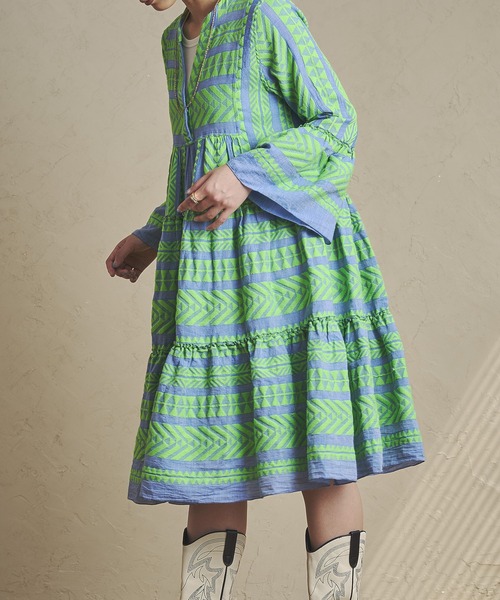 ROSE BUD(ローズバッド)の「【ROSE BUD別注】(DEVOTION TWINS)LONG SLEEVE TIERD DRESS(ワンピース・レディース・グリーン・ONE SIZE)」の18枚目の写真