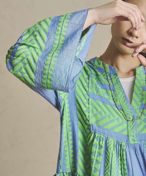 ROSE BUD(ローズバッド)の「【ROSE BUD別注】(DEVOTION TWINS)LONG SLEEVE TIERD DRESS(ワンピース・レディース・グリーン・ONE SIZE)」の19枚目の写真