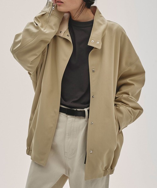 TODAYFUL（トゥデイフル）の「【TODAYFUL/トゥデイフル】Standcollar Warm Blouzon/スタンドカラーブルゾン（ブルゾン・レディース・サンドベージュ/ブラック・36/38）」の2枚目の写真