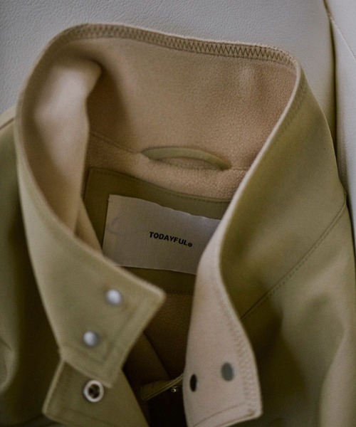 TODAYFUL（トゥデイフル）の「【TODAYFUL/トゥデイフル】Standcollar Warm Blouzon/スタンドカラーブルゾン（ブルゾン・レディース・サンドベージュ/ブラック・36/38）」の9枚目の写真