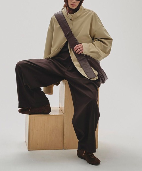 TODAYFUL（トゥデイフル）の「【TODAYFUL/トゥデイフル】Standcollar Warm Blouzon/スタンドカラーブルゾン（ブルゾン・レディース・サンドベージュ/ブラック・36/38）」の3枚目の写真