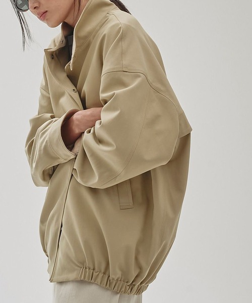 TODAYFUL（トゥデイフル）の「【TODAYFUL/トゥデイフル】Standcollar Warm Blouzon/スタンドカラーブルゾン（ブルゾン・レディース・サンドベージュ/ブラック・36/38）」の4枚目の写真