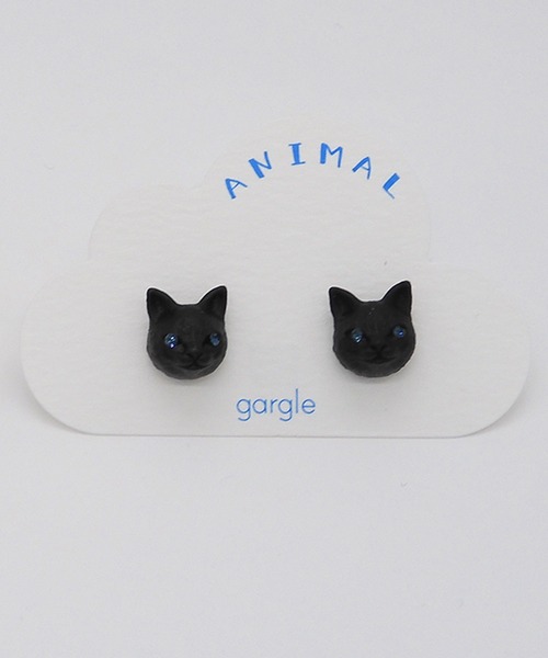 gargle(ガーグル)の「gargle ガーグル:アニマルシリーズ シャトン ねこ ネコ 猫の日 にゃんにゃんにゃん 黒ねこ ピアス(ピアス(両耳用)・レディース・ゴールド/ブラック・FREE)」の7枚目の写真