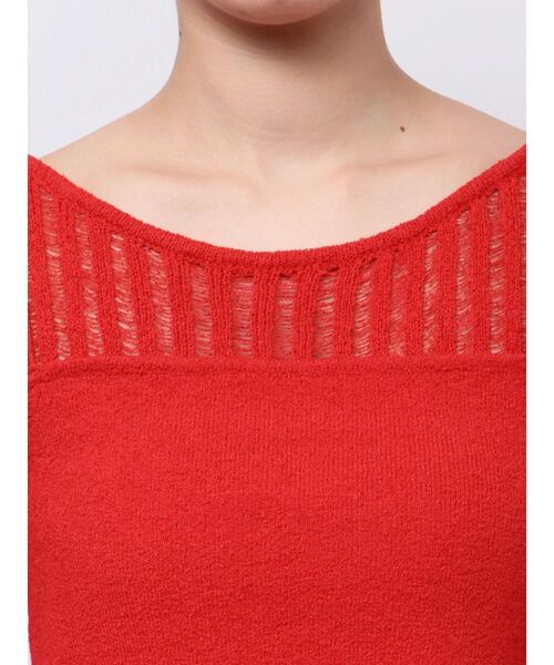 EMODA(エモダ)の「レイヤードシアーニット(ニット/セーター・レディース・ブラック/レッド/アイボリー・FREE)」の22枚目の写真