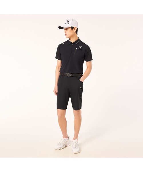 OAKLEY(オークリー)の「オークリ― SKULL SYNCHRO HALVE HYBRID SHIRT / POLO SHIRT ポロシャツ/ GOLF ゴルフ/OAKLEY(シャツ/ブラウス・メンズ・ブラック/グレー・XL/L/M/S)」の3枚目の写真