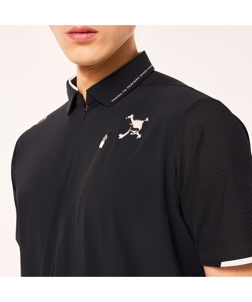 OAKLEY(オークリー)の「オークリ― SKULL SYNCHRO HALVE HYBRID SHIRT / POLO SHIRT ポロシャツ/ GOLF ゴルフ/OAKLEY(シャツ/ブラウス・メンズ・ブラック/グレー・XL/L/M/S)」の5枚目の写真