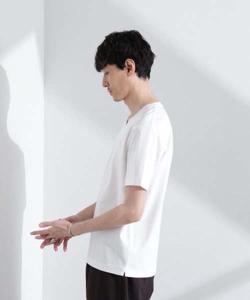 NANO universe（ナノユニバース）の「アンチスメル VネックTシャツ 半袖（Tシャツ/カットソー・メンズ・グレー/ブルーグリーン/ブラック/ホワイト・XL/L/M/S）」の6枚目の写真