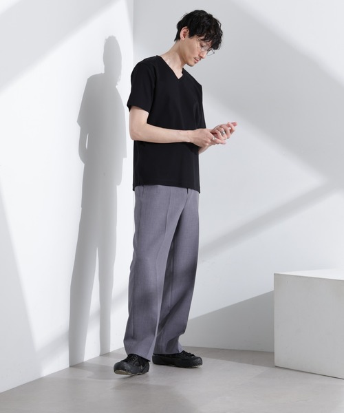 NANO universe（ナノユニバース）の「アンチスメル VネックTシャツ 半袖（Tシャツ/カットソー・メンズ・グレー/ブルーグリーン/ブラック/ホワイト・XL/L/M/S）」の17枚目の写真