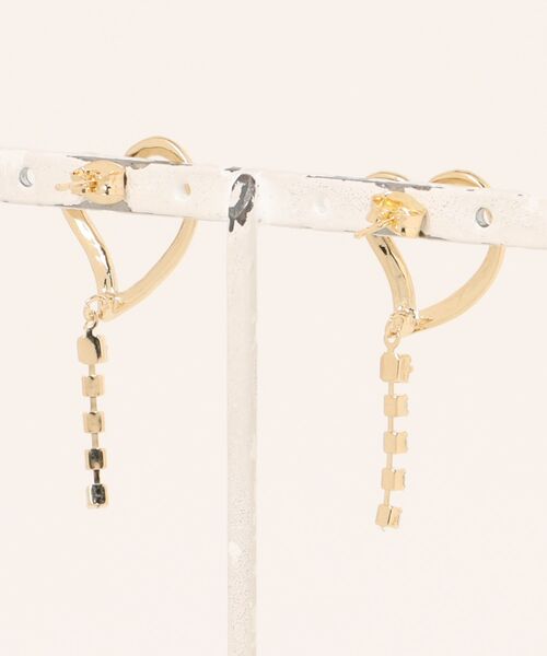 Heather（ヘザー）の「ラインストーンハートピアス　324408（ピアス（両耳用）・レディース・ゴールド/シルバー・ONE SIZE）」の5枚目の写真