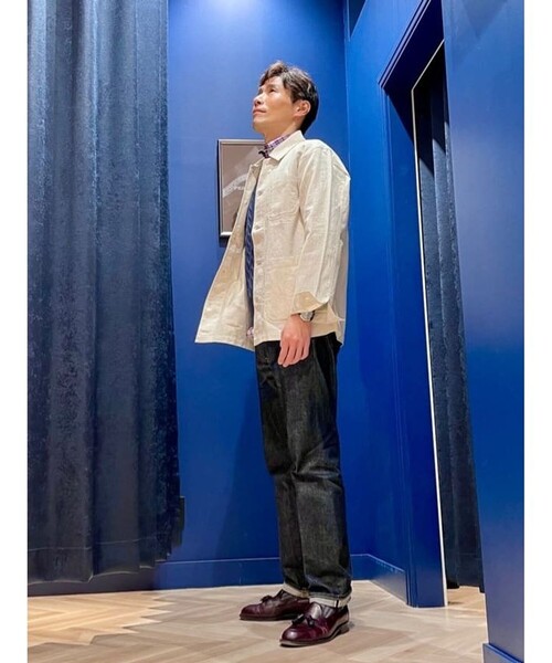 BROOKS BROTHERS(ブルックスブラザーズ)の「リネン/コットン ライトウェイト チョアジャケット(その他アウター・メンズ・クリーム/ブルー・LARGE/SMALL/X-LARGE/MEDIUM)」の9枚目の写真
