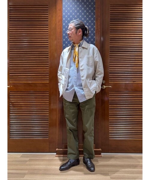 BROOKS BROTHERS(ブルックスブラザーズ)の「リネン/コットン ライトウェイト チョアジャケット(その他アウター・メンズ・クリーム/ブルー・LARGE/SMALL/X-LARGE/MEDIUM)」の13枚目の写真