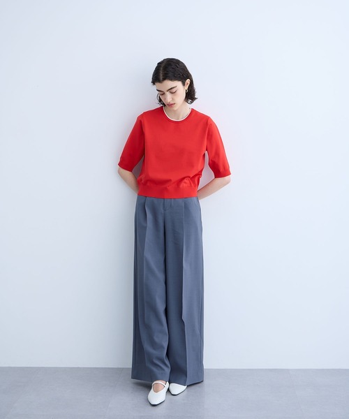 N.O.R.C(ノーク)の「ハーフスリーブニット【BEAUTY AIRY】(ニット/セーター・レディース・ネイビー/レッド/ブラック・フリー)」の5枚目の写真