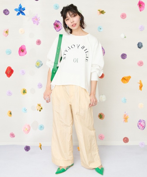 JETSET SOLO PLUS (ジェットセットソロプラス)の「【JETSET SOLO PLUS】グロッシータフタワイドパンツ(その他パンツ・レディース・イエロー/ベージュ/グレイッシュブルー・FREE)」の21枚目の写真