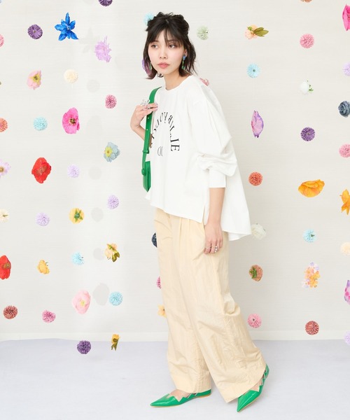 JETSET SOLO PLUS (ジェットセットソロプラス)の「【JETSET SOLO PLUS】グロッシータフタワイドパンツ(その他パンツ・レディース・イエロー/ベージュ/グレイッシュブルー・FREE)」の22枚目の写真