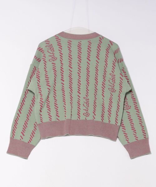 Vivienne Westwood(ヴィヴィアンウエストウッド)の「ロゴストライプジャカードプルオーバー(ニット/セーター・レディース・ミント/ネイビー・FREE)」の3枚目の写真