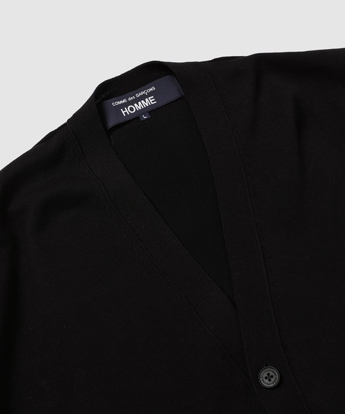 COMME des GARCONS HOMME(コム デ ギャルソン・オム)の「綿天竺 カーディガン(ニット/セーター・メンズ・ブラック・S/M/L)」の3枚目の写真