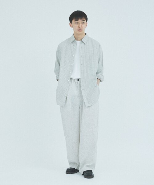 JOURNAL STANDARD(ジャーナルスタンダード)の「サマーツイード モダンワイドスラックス(スラックス・メンズ・チャコールグレー/ブラック/ホワイト系その他・SMALL/MEDIUM/LARGE)」の5枚目の写真