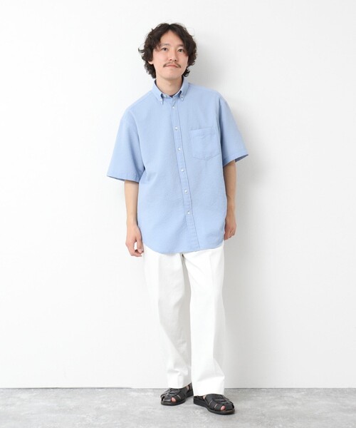 NOLLEY’S（ノーリーズ）の「【PrimeFlex DotAir】《吸水速乾》BDシャツ 25SS（シャツ/ブラウス・メンズ・オレンジ/ネイビー/サックスブルー/チャコールグレー・S/M/L/XL）」の8枚目の写真