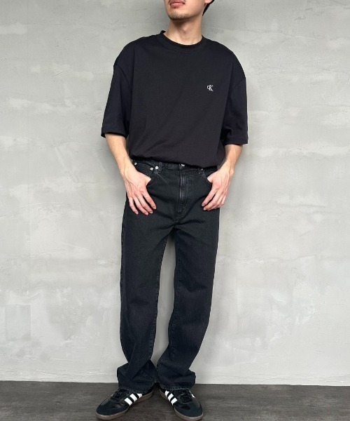 Calvin Klein（カルバン・クライン）の「[Calvin Klein/カルバンクライン] アーカイブ ワンポイントロゴ刺繍Tシャツ（Tシャツ/カットソー・レディース・クリーム/ブラック/ホワイト・S/M/L）」の7枚目の写真