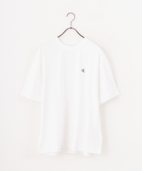tシャツ 「 /カルバンクライン」 アーカイブ ワンポイントロゴ刺繍Tシャツ レディース メンズ Calvin Klein/カルバンクライン] アーカイブ ワンポイントロゴ