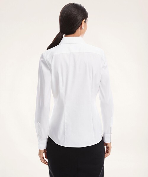 BROOKS BROTHERS(ブルックスブラザーズ)の「スーピマコットンストレッチ ドレスシャツ Fitted Fit(シャツ/ブラウス・レディース・ホワイト/ネイビー/ピンク/ライトブルー・0/4/6/8/2)」の9枚目の写真
