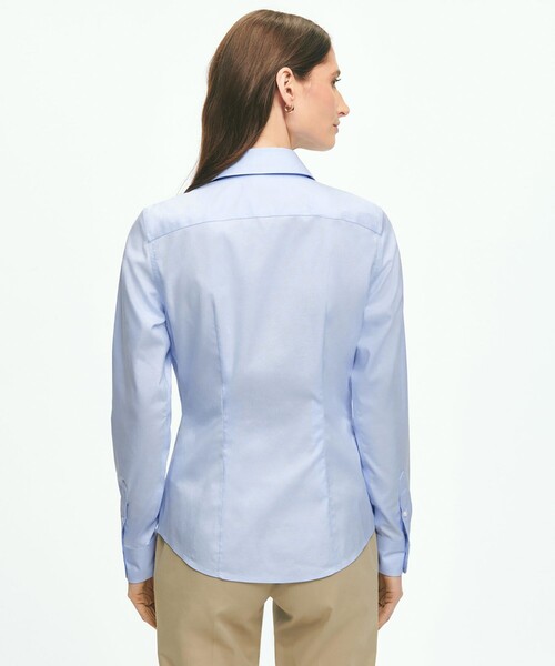 BROOKS BROTHERS(ブルックスブラザーズ)の「スーピマコットンストレッチ ドレスシャツ Fitted Fit(シャツ/ブラウス・レディース・ホワイト/ネイビー/ピンク/ライトブルー・0/4/6/8/2)」の5枚目の写真