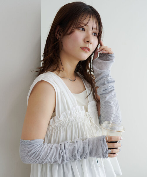 DISCOAT（ディスコート）の「UVシャーリングアームカバー（アームカバー・レディース・ライトグレー/グレー/ブラック・FREE）」の15枚目の写真