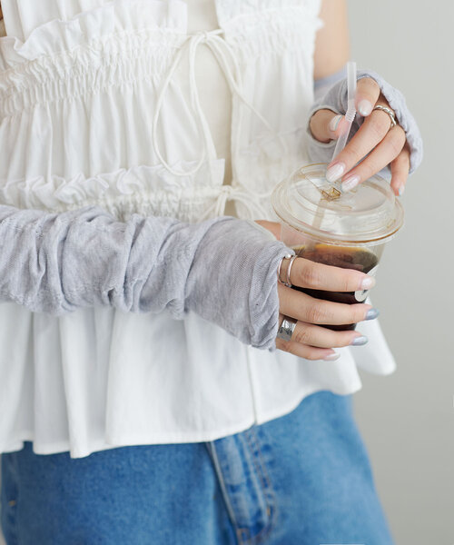 DISCOAT（ディスコート）の「UVシャーリングアームカバー（アームカバー・レディース・ライトグレー/グレー/ブラック・FREE）」の16枚目の写真