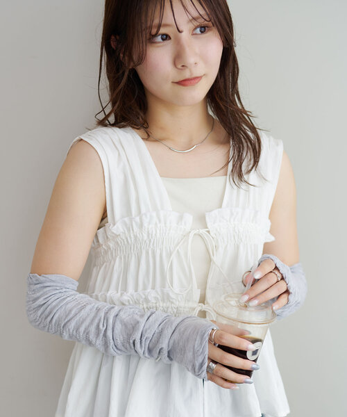 DISCOAT（ディスコート）の「UVシャーリングアームカバー（アームカバー・レディース・ライトグレー/グレー/ブラック・FREE）」の18枚目の写真