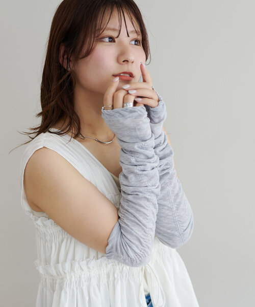 DISCOAT（ディスコート）の「UVシャーリングアームカバー（アームカバー・レディース・ライトグレー/グレー/ブラック・FREE）」の21枚目の写真