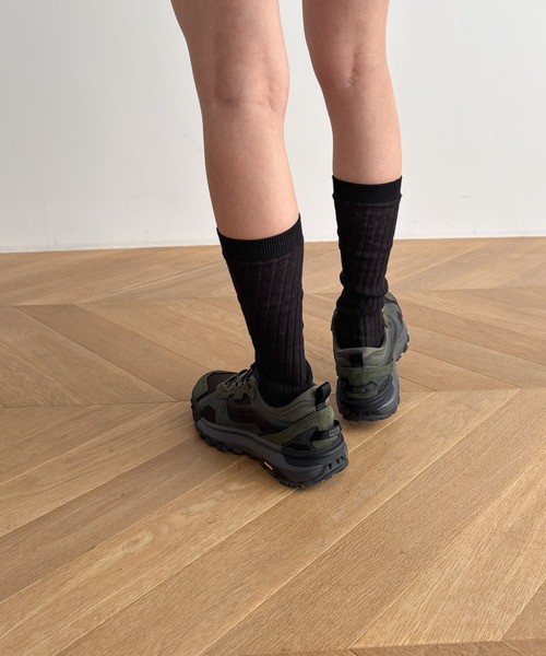 CANAL JEAN（キャナルジーン）の「El mar　リブハイソックス（ソックス/靴下・レディース・チャコールグレー/ブラック/ホワイト・ONE SIZE）」の8枚目の写真