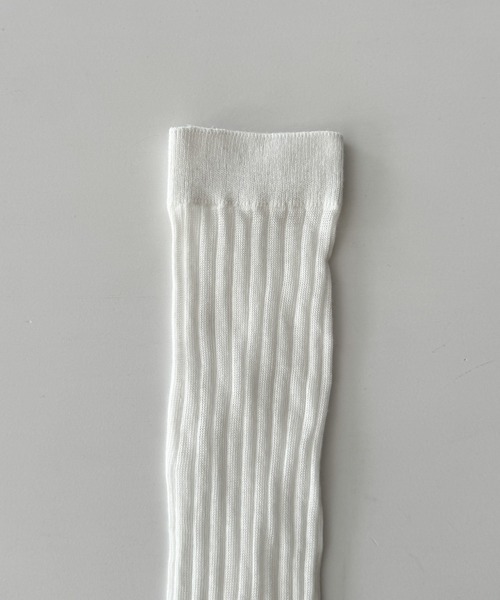 CANAL JEAN（キャナルジーン）の「El mar　リブハイソックス（ソックス/靴下・レディース・チャコールグレー/ブラック/ホワイト・ONE SIZE）」の10枚目の写真