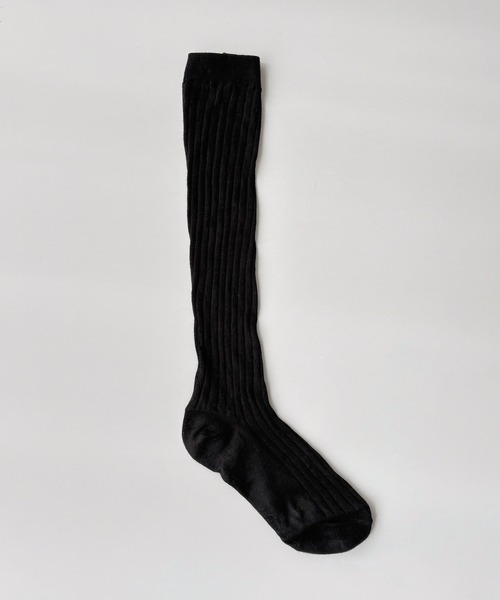 CANAL JEAN（キャナルジーン）の「El mar　リブハイソックス（ソックス/靴下・レディース・チャコールグレー/ブラック/ホワイト・ONE SIZE）」の12枚目の写真