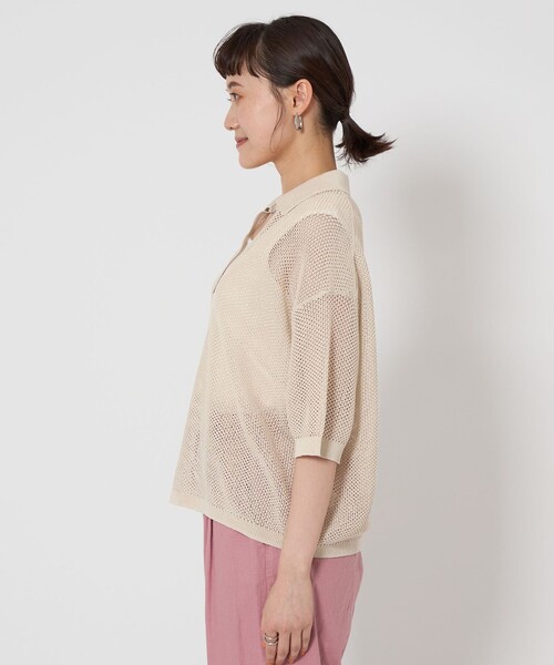セール】メッシュ スキッパー ニット プルオーバー（ニット