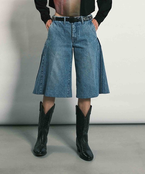新品 TANAKA WIDE DENIM SHORTS デニム ハーフパンツ セール】【TANAKA / タナカ】JEAN SHORTS（デニムパンツ
