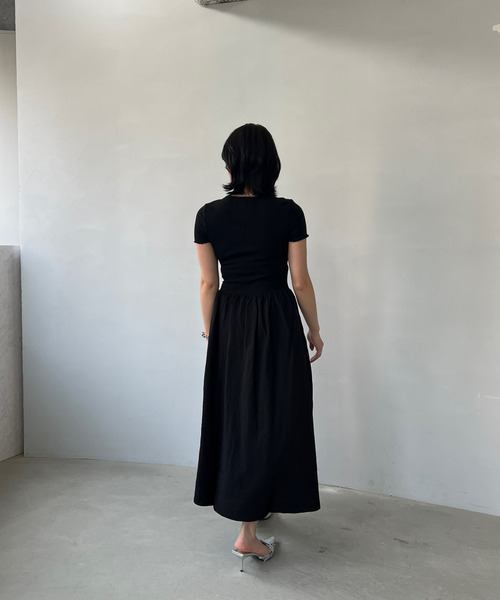 Fano Studios（ファノ ストゥディオズ）の「ロング丈 ヘンリーネック ドッキングワンピース FX25L002【Fano Studios】（ワンピース・レディース・ブラック・L/M/S）」の21枚目の写真
