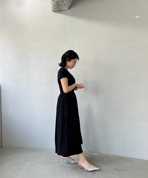 Fano Studios（ファノ ストゥディオズ）の「ロング丈 ヘンリーネック ドッキングワンピース FX25L002【Fano Studios】（ワンピース・レディース・ブラック・L/M/S）」の22枚目の写真