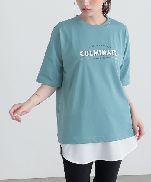 n'OrLABEL(ノアールレーベル)の「【接触冷感】ロゴプリントT(Tシャツ/カットソー・レディース・ネイビー/ライトベージュ/モカ/ライトブルー・1/2)」の3枚目の写真